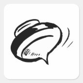 レトロの回転 スクエアシール (正面)