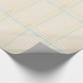 レトロの図書館の本の返納期日カード ラッピングペーパー (角)