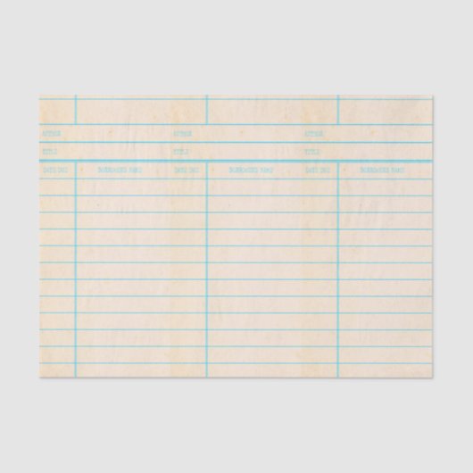 レトロの図書館の本の返納期日カード 薄葉紙 (正面)