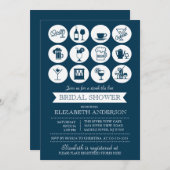 レトロの在庫バーのブライダルシャワーの招待状 招待状 (正面/裏面)