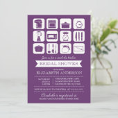 レトロの在庫台所ブライダルシャワーの招待状 招待状 (スタンド正面)