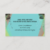 レトロの塩のコショウのシェフのケイタリングビジネスカード 名刺 (裏面)