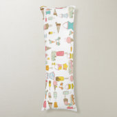 レトロの夏のデコール女の子、10代の女の子、寮 ボディピロー (正面縦)