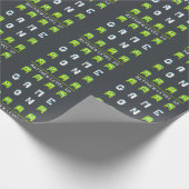 レトロの外国のゲーマーの名前入りな誕生日のゲーム ラッピングペーパー (角)