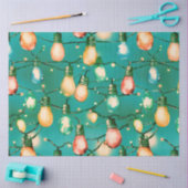 レトロの大きなクリスマスライトストリングクリスマス 薄葉紙 (クラフト)