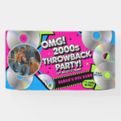 レトロの大晦日2000年代スローバックパーティーバナー 横断幕 (横)