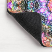 レトロの大理石の花色の皮膚色ペルシャ色 マウスパッド (コーナー)