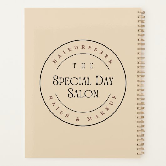 レトロの女の子と彼女の髪の花 – ビジネス プランナー手帳 (裏面)