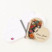 レトロの女の子（花を髪に） ノートブック (内部)