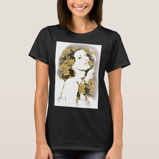 レトロの女優 Tシャツ (正面)