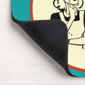 レトロの女性とのBuncoのおもしろいなジレンマ マウスパッド (コーナー)