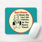 レトロの女性とのBuncoのおもしろいなジレンマ マウスパッド (マウス)