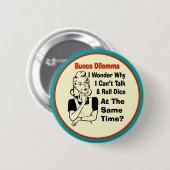 レトロの女性とのBuncoのおもしろいなジレンマ 缶バッジ (正面&裏面)