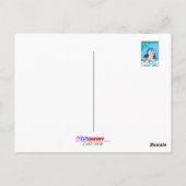 レトロの女性と花&サンシャイン ポストカード (裏面)