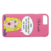 レトロの女性にあなたのテキストカスタム電話ケース Case-Mate iPhoneケース (裏面(横))