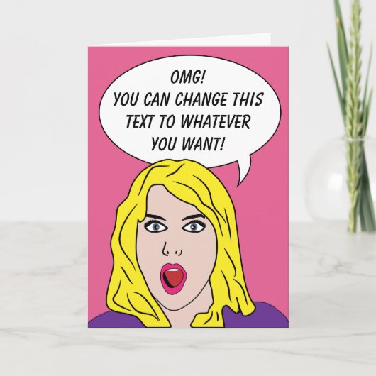 レトロの女性のカスタムな挨拶状 カード (正面)