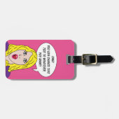 レトロの女性のカスタムな荷物のラベル ラゲッジタグ (正面横)