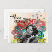 レトロの女性の言葉からの母葉書 ポストカード (正面/裏面)