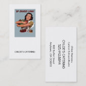 レトロの女性の食糧ケータリング 名刺 (正面/裏面)