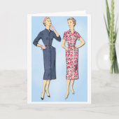 レトロの女性 – 私がいなければ人生は退屈だろう。 カード (正面)
