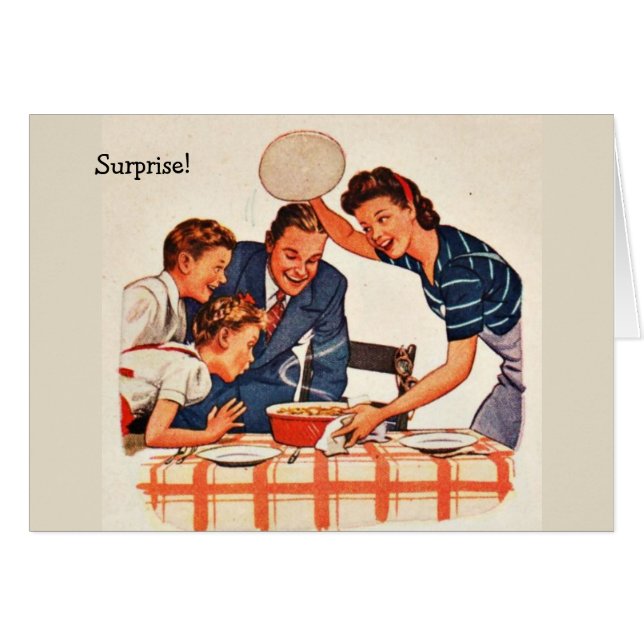 レトロの妻-夕食は驚きは常にです、 (正面横)