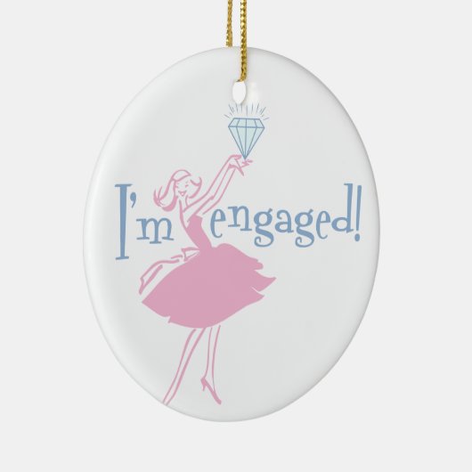 レトロの婚約したなオーナメント セラミックオーナメント (右)