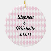 レトロの婚約したなII記念品のオーナメント セラミックオーナメント (裏面)