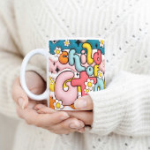 レトロの子の神の3D膨らんだパフィー コーヒーマグカップ