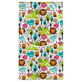 レトロの子供のサファリのライオンの野性生物 スモールペーパーバッグ (裏面)