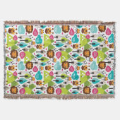 レトロの子供のサファリのライオンの野性生物 スローブランケット (正面)