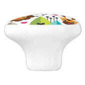 レトロの子供のサファリのライオンの野性生物 セラミックノブ (側面)