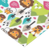 レトロの子供のサファリのライオンの野性生物 テーブルクロス (アングル)