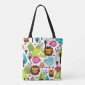 レトロの子供のサファリのライオンの野性生物 トートバッグ (裏面)