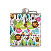 レトロの子供のサファリのライオンの野性生物 フラスク (裏面)