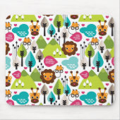 レトロの子供のサファリのライオンの野性生物 マウスパッド (正面)