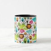 レトロの子供のサファリのライオンの野性生物 マグカップ (中央)