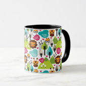 レトロの子供のサファリのライオンの野性生物 マグカップ (正面右)