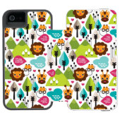 レトロの子供のサファリのライオンの野性生物 INCIPIO iPhoneウォレットケース (フォリオ Open)