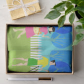 レトロの子供のレモネード立場のティッシュペーパー 薄葉紙 (ギフト)