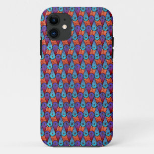 レトロの孔雀の羽 iPhone 11 ケース