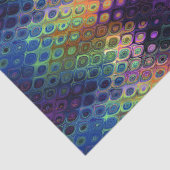 レトロの孔雀は虹色の青い紫色の緑をタイルを張ります 薄葉紙 (詳細)