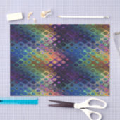 レトロの孔雀は虹色の青い紫色の緑をタイルを張ります 薄葉紙 (クラフト)