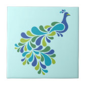 レトロの孔雀 タイル (正面)