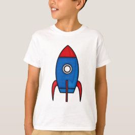 レトロの宇宙ロケットはTシャツをからかいます Tシャツ