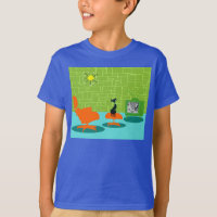 レトロの宇宙時代の子猫のTシャツ