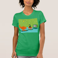 レトロの宇宙時代の子猫のTシャツ