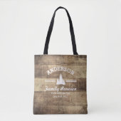 レトロの家族会はまたは|の素朴な松の木をつまずかせます トートバッグ (正面)