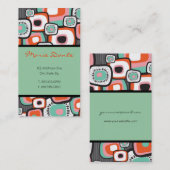 レトロの寿司の花はカスタムなプロフィールカードを平方します 名刺 (正面/裏面)