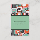 レトロの寿司の花はカスタムなプロフィールカードを平方します 名刺 (裏面)