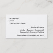 レトロの専門ペインターの名刺 名刺 (裏面)